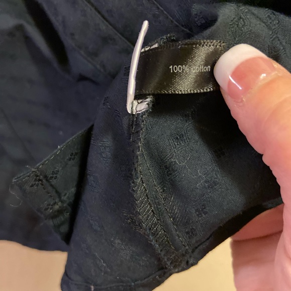 Navy blue long sleeve blouse - Picture 6 of 8